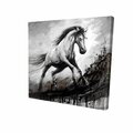 Fondo 16 x 16 in. White Horse in the Wind-Print on Canvas FO2793289